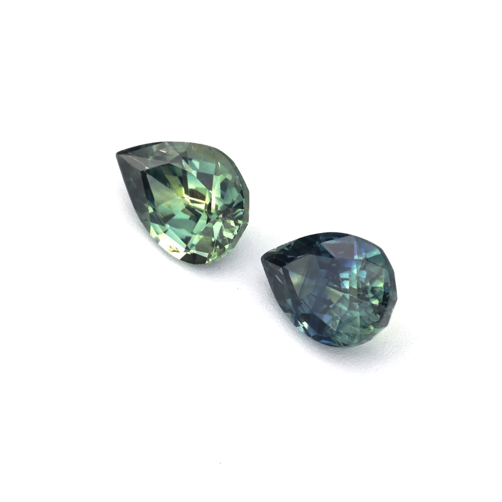 Green Sapphire Pair -1.13 ct