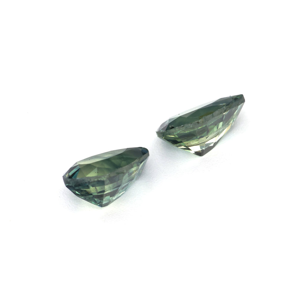 Green Sapphire Pair -1.13 ct