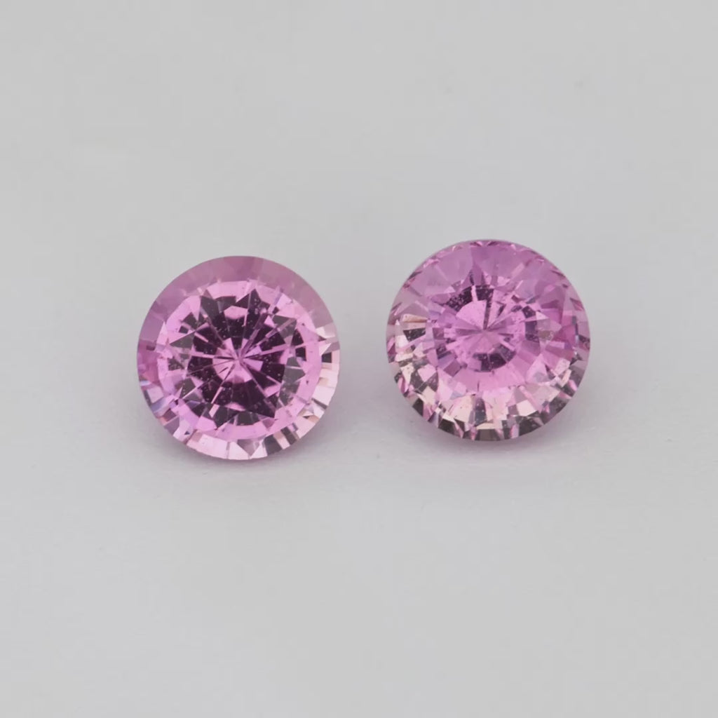 Pink Sapphire Pair - 0.75 ct