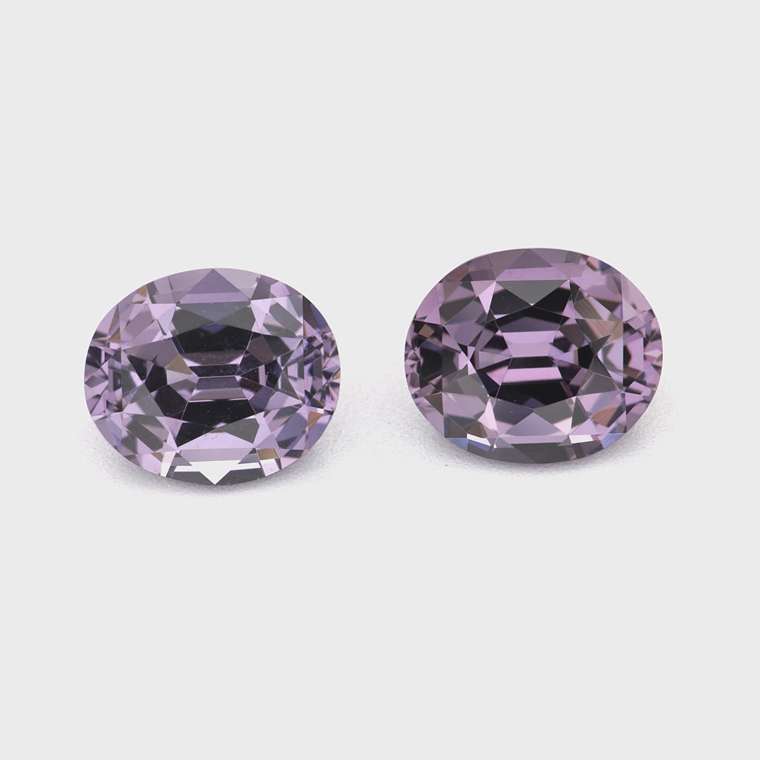 Purple spinel pair - 1.62 ct